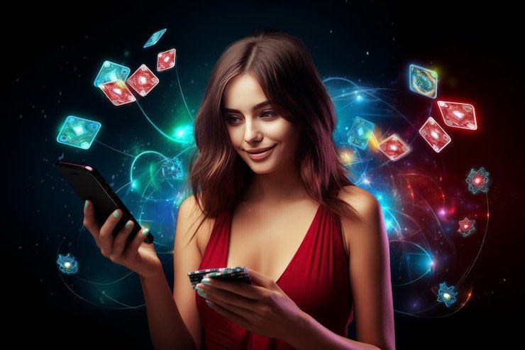 Pemain berinteraksi dengan dealer live casino via perangkat mobile